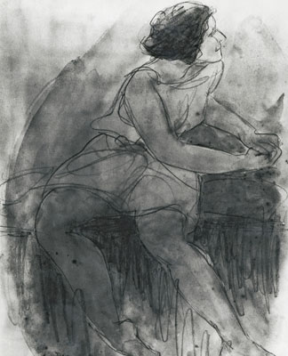 Isadora Duncan, crayon, Auguste Rodin