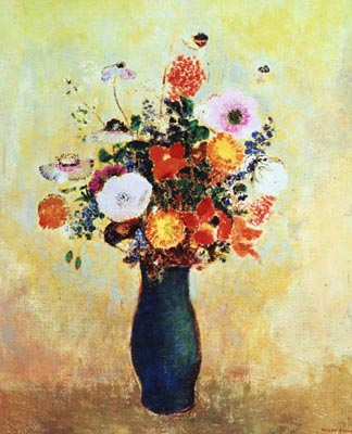 « Fleurs sauvages », huile sur toile, Odilon Redon.