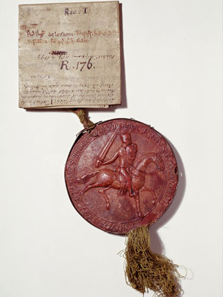 Roi Richard Ier, cire sur parchemin,  Ecole anglaise, British Museum, Londres