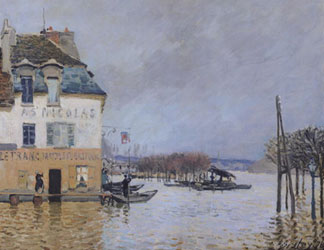 Les inondations à Port-Marly, 1876, huile sur toile, Alfred Sisley