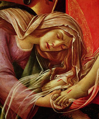 Lamentation du Christ, huile sur bois,1490, Sandro Botticelli