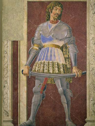 Pippo Spano (1369-1426), 1450, fresque, Andrea del Castagno (1423-57) Gallerie des Offices, Florence