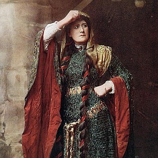 CWA97280 Miss Ellen Terry (1847-1928), from a photograph by Window & Grove (colour litho) by English School, (19th century), © City of Westminster Archive Centre, London, UK