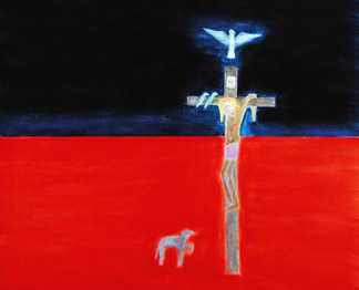 Crucifixion, 1999-2000 by Craigie Aitchison (1926-2009)