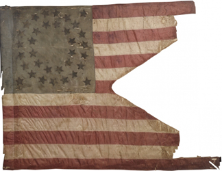 HIP385883 Confederate States Army Flag, Company B, 1st Virginia Calvary (textile)/ Private Collection/ Civil War Archive