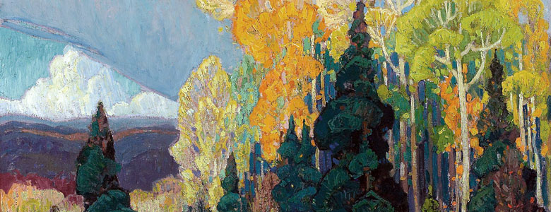 Autumn Hillside, 1920 (oil on canvas), Franklin Carmichael (1890-1945) / Art Gallery of Ontario, Toronto, Canada