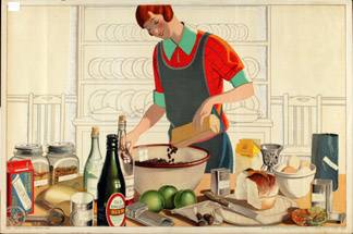 Untitled, from the series 'Christmas Fare from the Empire' by F.C Harrison (fl.1920s) Manchester Art Gallery