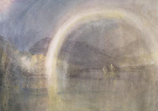 Arc-en-ciel sur le lac Awe, 1831, encre et aquarelle
