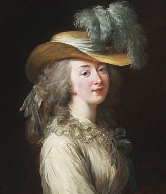 PHL437736 Elisabeth Louise Vigee-Lebrun (1755-1842),Portrait of Madame du Barry, 1781 (oil on panel)