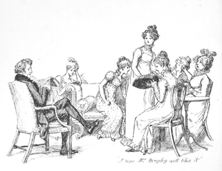 'I hope Mr. Bingley will like it', illustration from 'Pride and Prejudice' by Jane Austen by Hugh Thomson / Private Collection