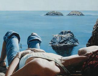 Sleeping Sea 1986 (acrylic on canvas) by Boyd and Evans / Christie's Images