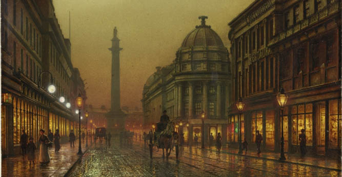 Grainger Street, Newcastle upon Tyne, 1902 by Louis Grimshaw (1870-1944) <br> Laing Art Gallery, Newcastle-upon-Tyne, UK / © Tyne & Wear Archives & Museums