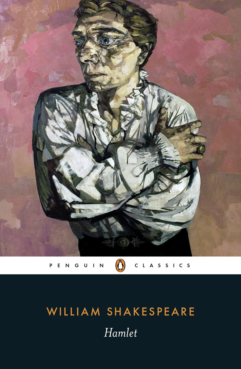 image of the book cover of Hamlet by William Shakespeare, published by Penguin Classics featuring a Bridgeman Image on the cover featuring painting Sir Michael Redgrave as Hamlet, Stratford, 1958 by Bryan Kneale (b.1930) / Royal Shakespeare Company Collection, Stratford-upon-Avon, Warwickshire / Bridgeman Images