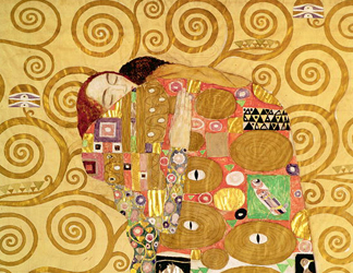 XAM227195 Fulfilment (Stoclet Frieze) c. 1905-09 (tempera, w/c) (detail) by Gustav Klimt/ MAK, Vienna, Austria