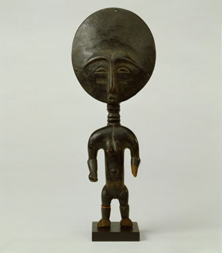 Ritual doll, late 19th - early 20th century (wood & beads) by Asante Culture