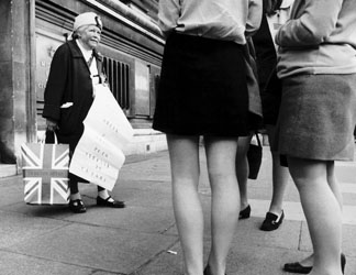 Former Suffragette Jane Lunnon, March 1968 (b/w photo) / Mirrorpix