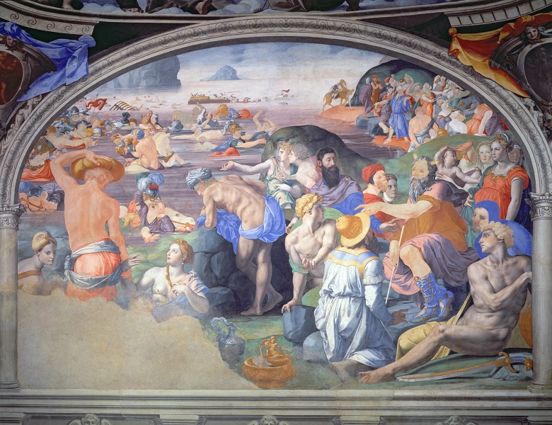 The Crossing of the Red Sea, 1555 (fresco), Agnolo Bronzino (1503-72) / Palazzo Vecchio (Palazzo della Signoria) Florence, Italy