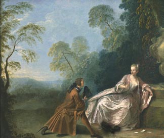 Une Conversation Galante by Jean-Baptiste Joseph Pater (1695-1736) (attr. to) / Private Collection / Photo © Christie's Images