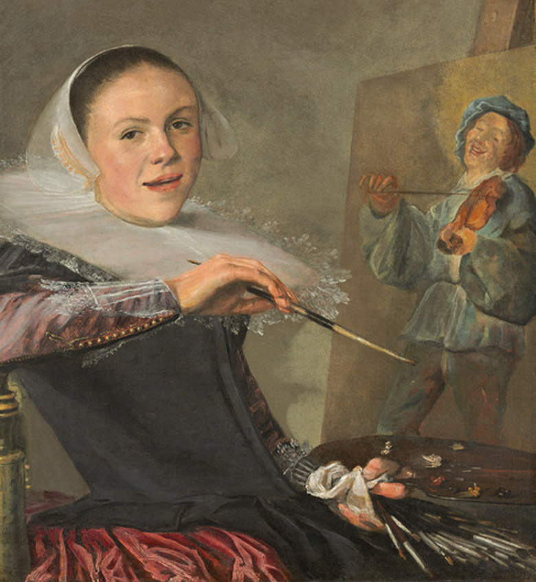 Image of the painting Self-Portrait, c. 1630 by Judith Leyster (1600-60) / National Gallery of Art, Washington DC, USA