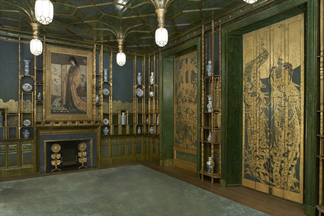 FSG324838 Harmony in Blue and Gold: The Peacock Room, designed by James McNeill Whistler (1834-1903) 1876-77</BR>Freer Gallery of Art, Smithsonian Institution, USA