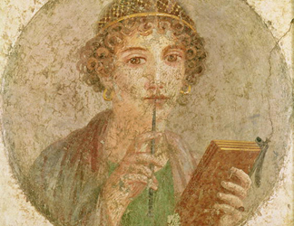 XIR18670 Portrait of a young girl (fresco), Roman (1st century AD)/ Museo e Gallerie Nazional di Capodimonte, Naples, Italy