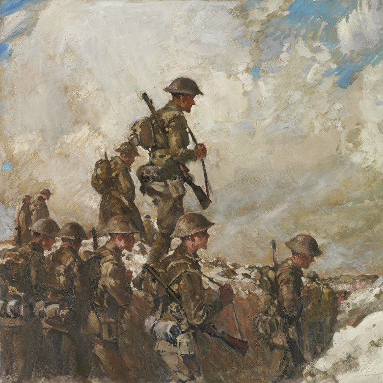 Through the saps to Pozieres, c.1918 / Frank Crozier / Australian War Memorial / Bridgeman Images 
