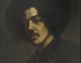 FSG324908 Portrait of Whistler with a Hat, 1857-59 by James Abbott McNeill Whistler (1834-1903)</BR>Freer Gallery of Art, Smithsonian Institution, USA