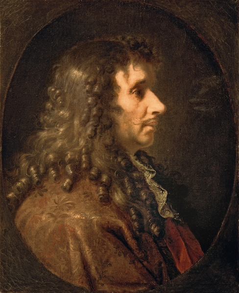 Porträt von Molière (1622-73) 1660 (Öl auf Leinwand) / Bridgeman Images