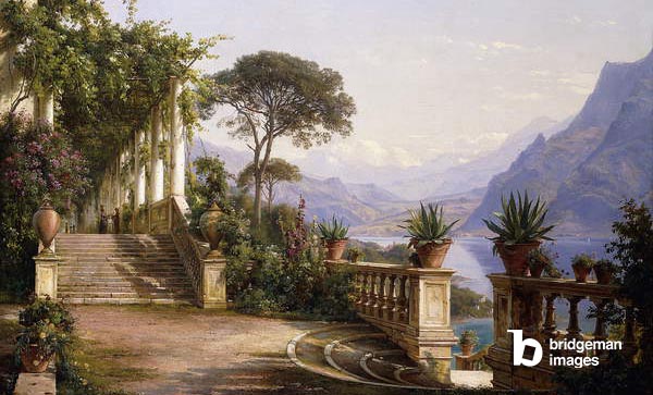 Loggia Fra Como, 1880 (Öl auf Leinwand), Carl Frederick Aagaard (1818-79) / Photo © Christie's Images / Bridgeman Images