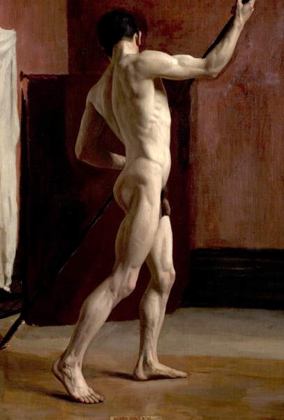 Standing Male Nude, 1896 (oil on canvas), Harold Knight (1874-1961) / Nottingham City Museums and Galleries (Nottingham Castle) / Bridgeman Images