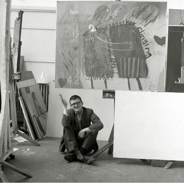 David Hockney (b/w photo), Geoffrey Reeve (b.1936) / Private Collection / Photo © Geoffrey Reeve