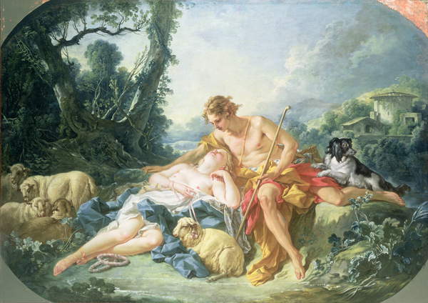 Image of the painting Daphnis and Chloe, by Francois Boucher, kept at the Wallace Collection in London