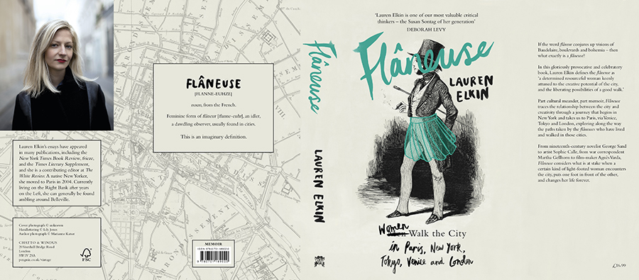 image of the book cover of Flaneuse by Lauren Elkin, published by Chatto & Windus featuring a Bridgeman Image on the cover